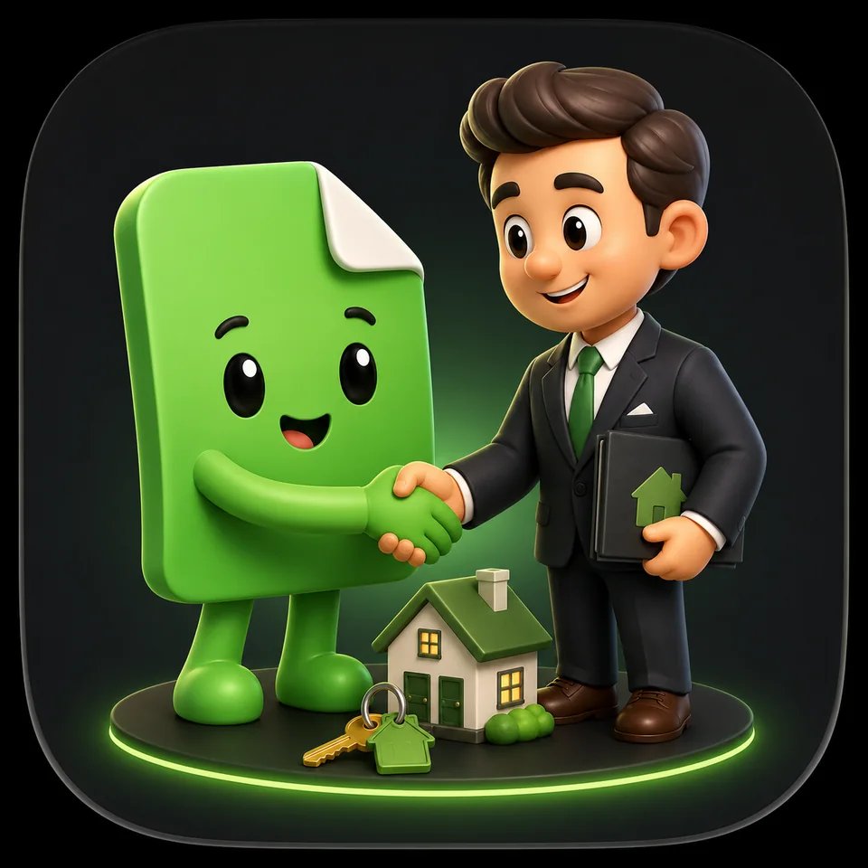 ToolPDFs mascot with a real estate professional